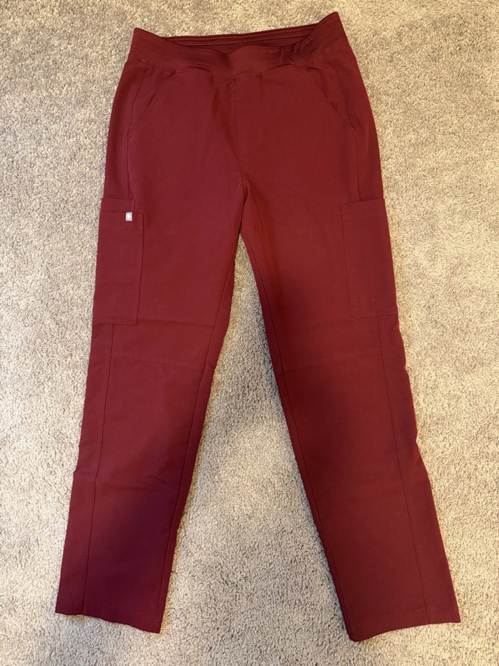 Figs Burgundy Medical Scrub Top and Pants Set - Picture 4 of 7